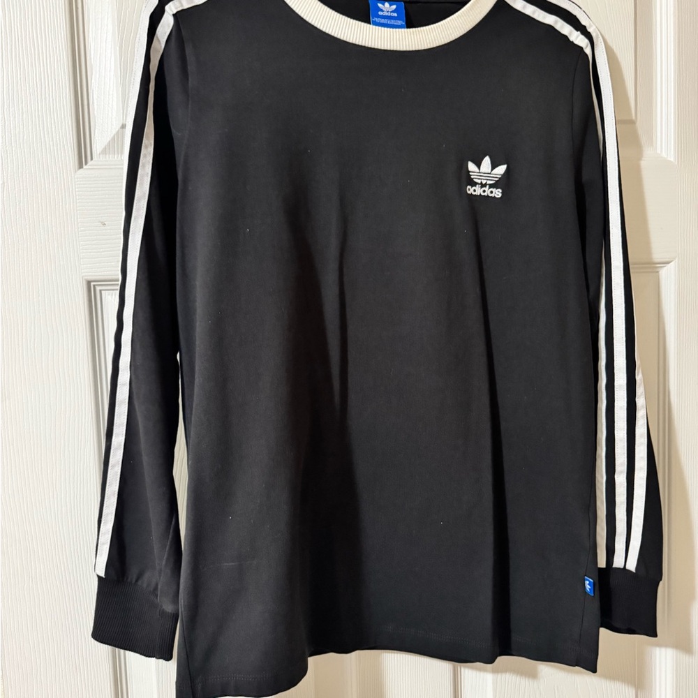 Adidas Black Crewneck with White Accents